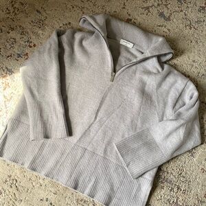 Babaton Light Gray Knit Sweater